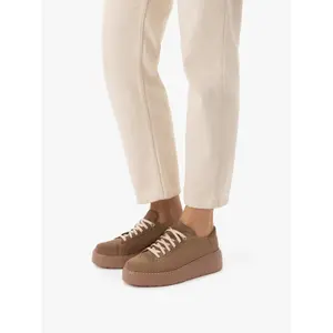 Lace-Up Suede and Leather Trainers for Women Ryłko image-4