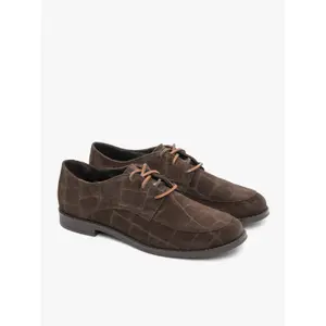Women's Suede Lace-Up Loafers Ryłko image-1