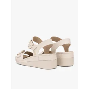 Womens leather wedge sandals Ryłko image-4