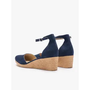 Womens suede wedge espadrilles with buckle closure Ryłko Megi image-2