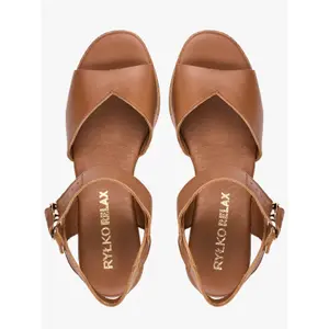 Wedge sandals for women in leather Ryłko Hayley image-4