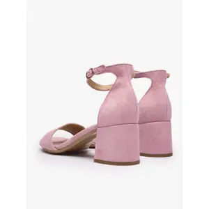 Women's Suede Heeled Sandals Ryłko image-5