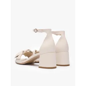 High Quality Leather Heeled Sandals Women Ryłko image-4