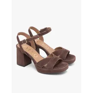Women's Suede Heeled Sandals Ryłko image-1