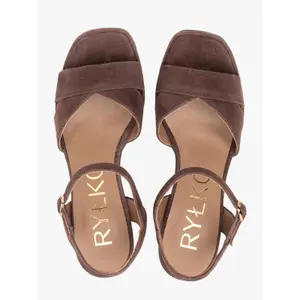 Women's Suede Heeled Sandals Ryłko image-3
