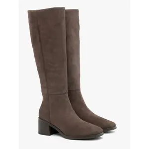 Bordowy zamszowe botki damskie Ryłko Dominika image-1