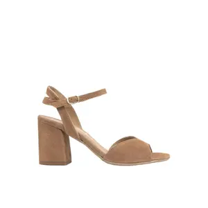 Block Heel Suede Leather Women's Sandals Ryłko Tara image-0