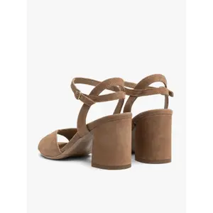 Block Heel Suede Leather Women's Sandals Ryłko Tara image-3