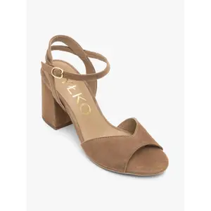 Block Heel Suede Leather Women's Sandals Ryłko Tara image-2