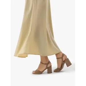 Block Heel Suede Leather Women's Sandals Ryłko Tara image-5