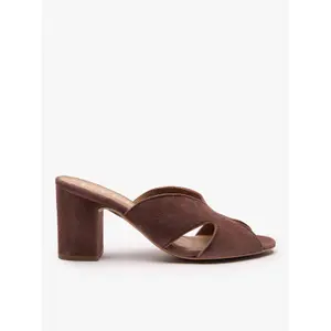 Suede Heeled Mules Women Ryłko image-0