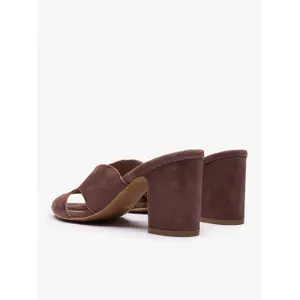 Suede Heeled Mules Women Ryłko image-5