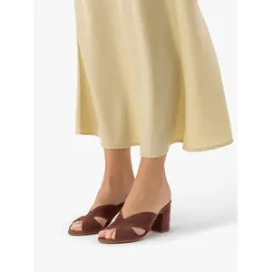 Suede Heeled Mules Women Ryłko image-3