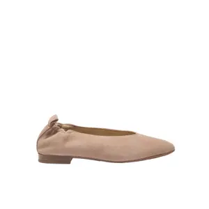 Suede ballet flats with elastic heel for women Ryłko Audrey image-0