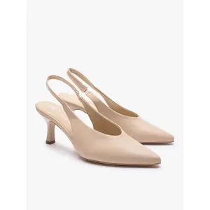 Sapatos de salto com tiras atrás em couro para mulher Ryłko Joan image-1