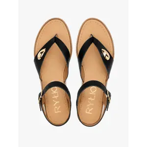 Genuine Leather Flip Flops Women Ryłko image-2
