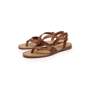 Genuine Leather Flip Flops Women Ryłko image-2