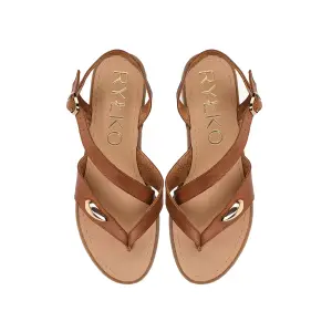 Genuine Leather Flip Flops Women Ryłko image-3
