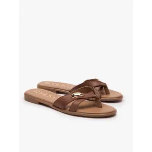 Women’s Leather Flip Flops Ryłko image-1