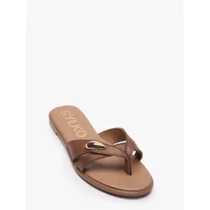 Women’s Leather Flip Flops Ryłko image-4