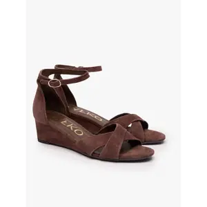 Women's Suede Wedge Sandals Ryłko image-1