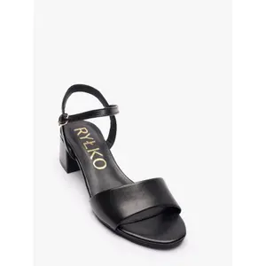 High-Quality Smooth Leather Heeled Sandals Women Ryłko Gracie image-4