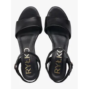 High-Quality Smooth Leather Heeled Sandals Women Ryłko Gracie image-3