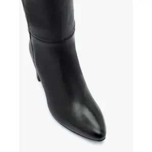 Black leather knee-high boots for women with wide calf Ryłko Kora image-3