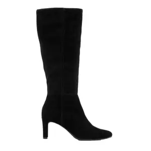 Women's suede leather heeled boots Ryłko Kora Wide-leg image-0