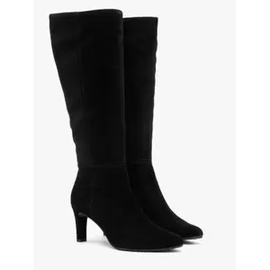 Women's suede leather heeled boots Ryłko Kora Wide-leg image-1