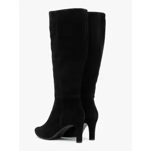 Women's suede leather heeled boots Ryłko Kora Wide-leg image-2