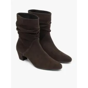 Womens Ruched Ankle Boots Ryłko image-1