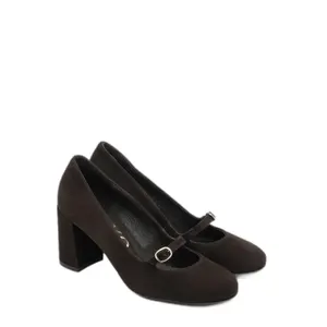Women's retro suede heels Ryłko Celina image-1