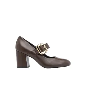 Leather Buckle Court Shoes Women Ryłko image-0