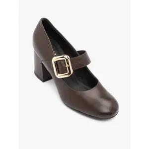 Leather Buckle Court Shoes Women Ryłko image-3