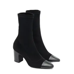 Women's high ankle boots with flexible shaft and block heel Ryłko Evelyn image-1
