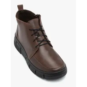 Isolated ankle boots with non-woven fabric for women Ryłko Ramona image-3