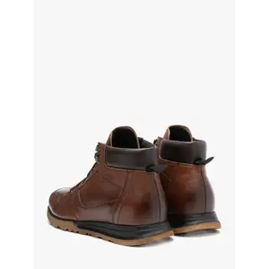 Insulated full-grain leather and synthetic ankle boots Ryłko Egon image-4