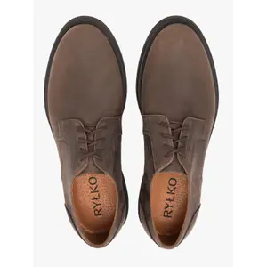 Lace-Up Nubuck Loafers for Women Ryłko image-4