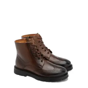 Leather ankle boots with perforations Ryłko Gideon image-1