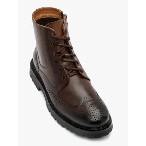 Leather ankle boots with perforations Ryłko Gideon image-3