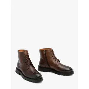 Leather ankle boots with perforations Ryłko Gideon image-2