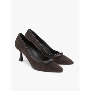 Women's Suede Bow Heels Ryłko image-1