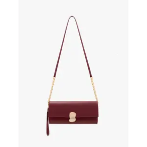 Borsa a mano in pelle con chiusura donna Ryłko image-3