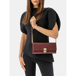 Borsa a mano in pelle con chiusura donna Ryłko image-4