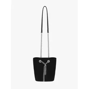 Leather and Suede Shoulder Bag for Women Ryłko image-3