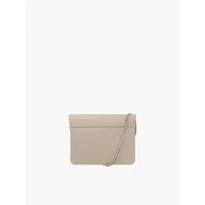 Leather clutch bag with chain for women Ryłko image-1