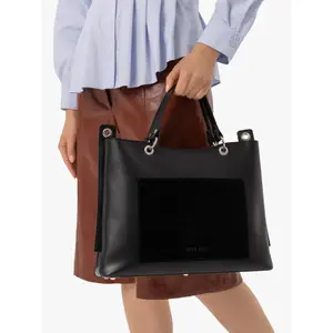 Leather and Suede Tote Bag Ryłko image-4