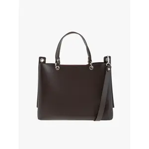 Large Women's Genuine Leather and Suede Handbag Ryłko image-3