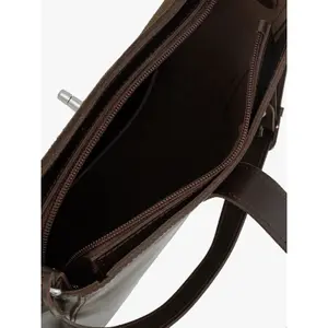 Borsa a mano in pelle strutturata donna Ryłko image-4